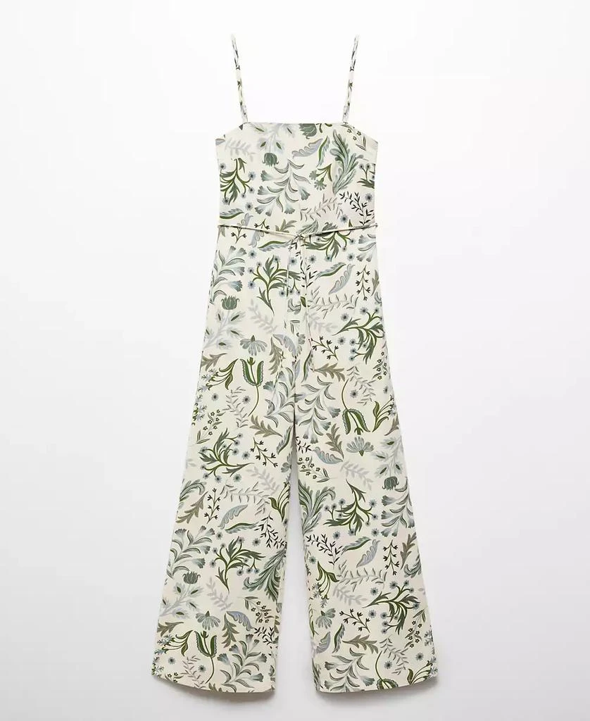 Mango Women's Printed Bow Jumpsuit 8