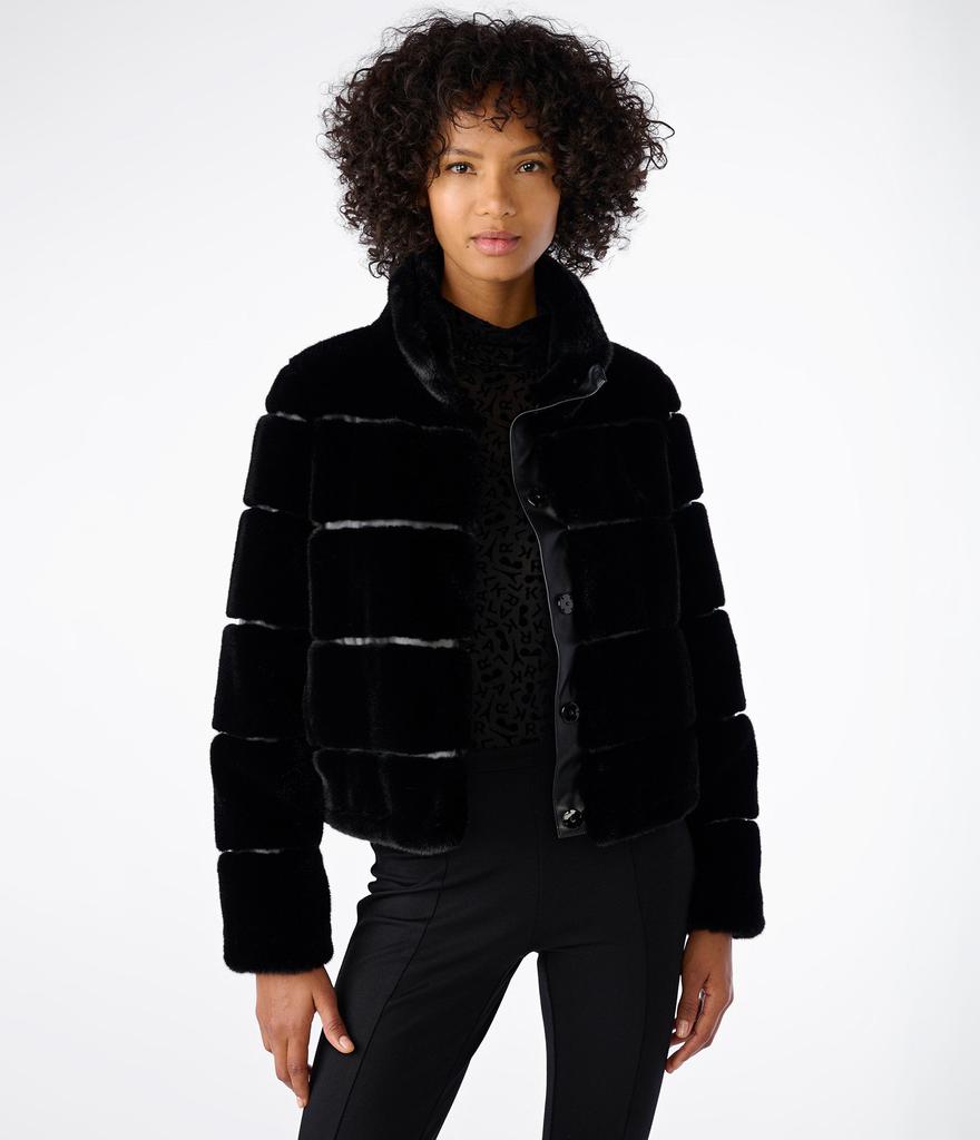 Karl Lagerfeld Paris FAUX MINK COZY JACKET