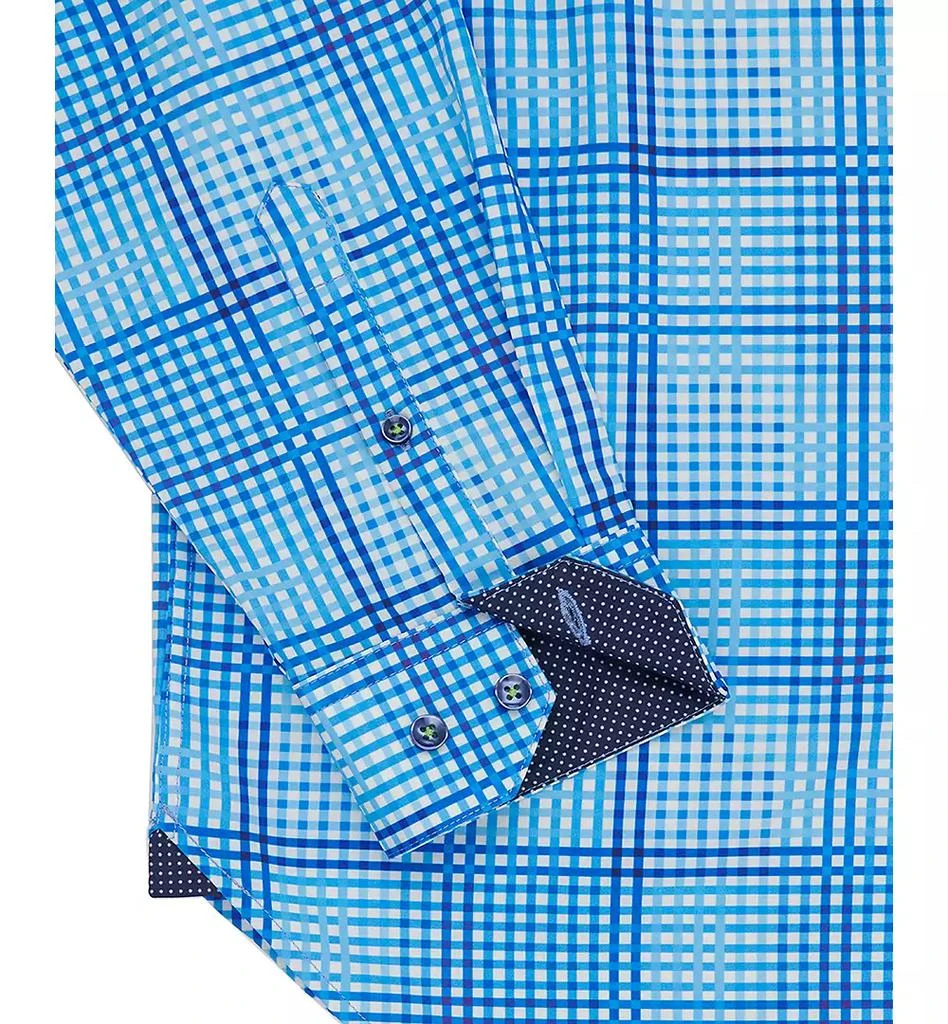 Society of Threads Men's Slim Fit Non-Iron Check-Print Performance Stretch Dress Shirt 5