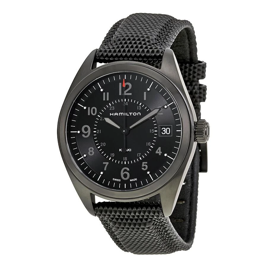 Hamilton Khaki Field Black Dial Black PVD Men's Watch H68401735 1