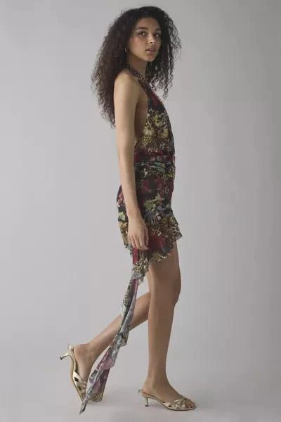 Jaded London Jaded London Cindy Plunge Halter Open-Back Mini Dress 2