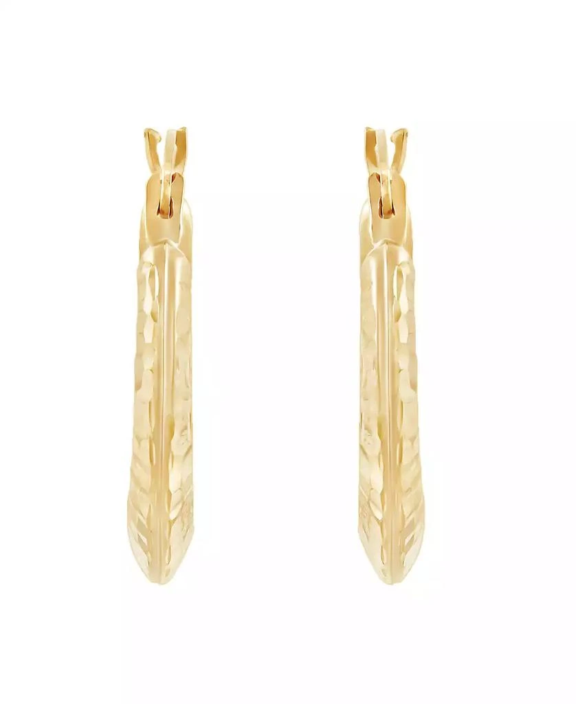 Macy's Polished Round Back to Back Hoop Earrings in 10K Yellow Gold 3
