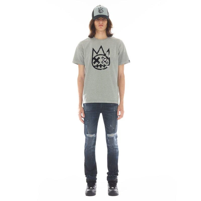 Cult of Individuality Shimuchan Logo Short Sleeve Crew Neck Tee In Vintage Grey 2