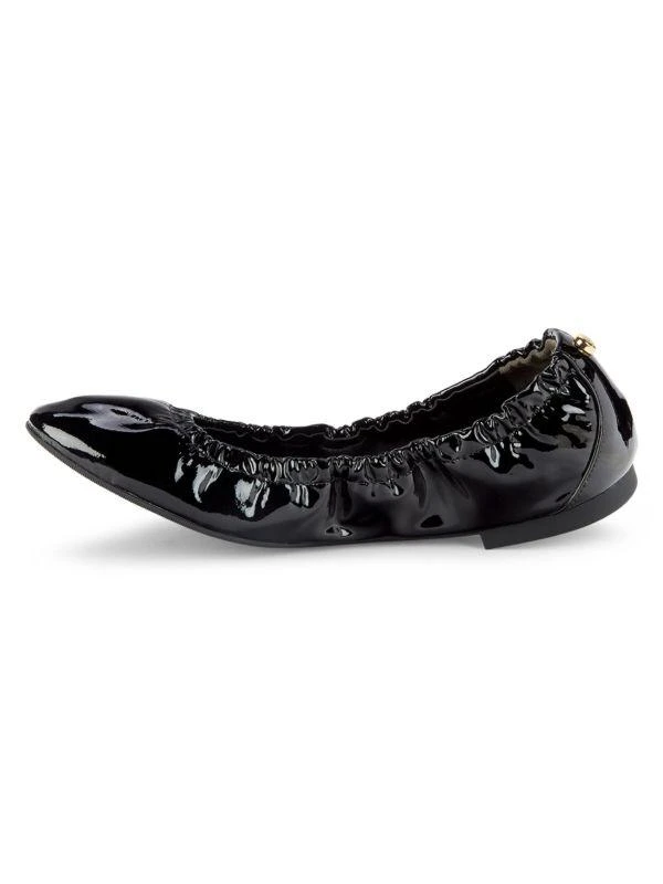 Stuart Weitzman Gabby Scrunched Patent Leather Ballet Flats 4