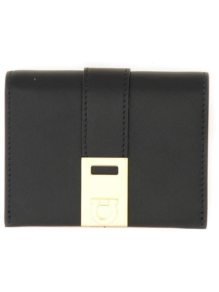 Salvatore Ferragamo Compact Hug Bicolor Wallet