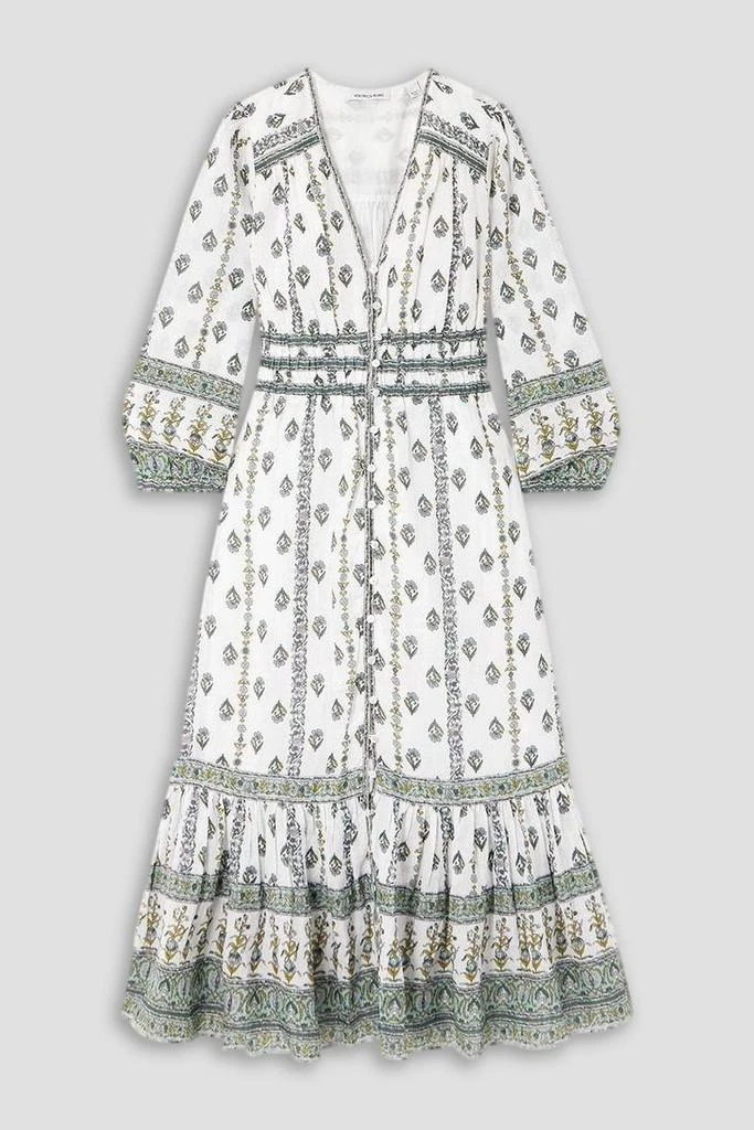 VERONICA BEARD Castella floral-print ramie midi dress 1