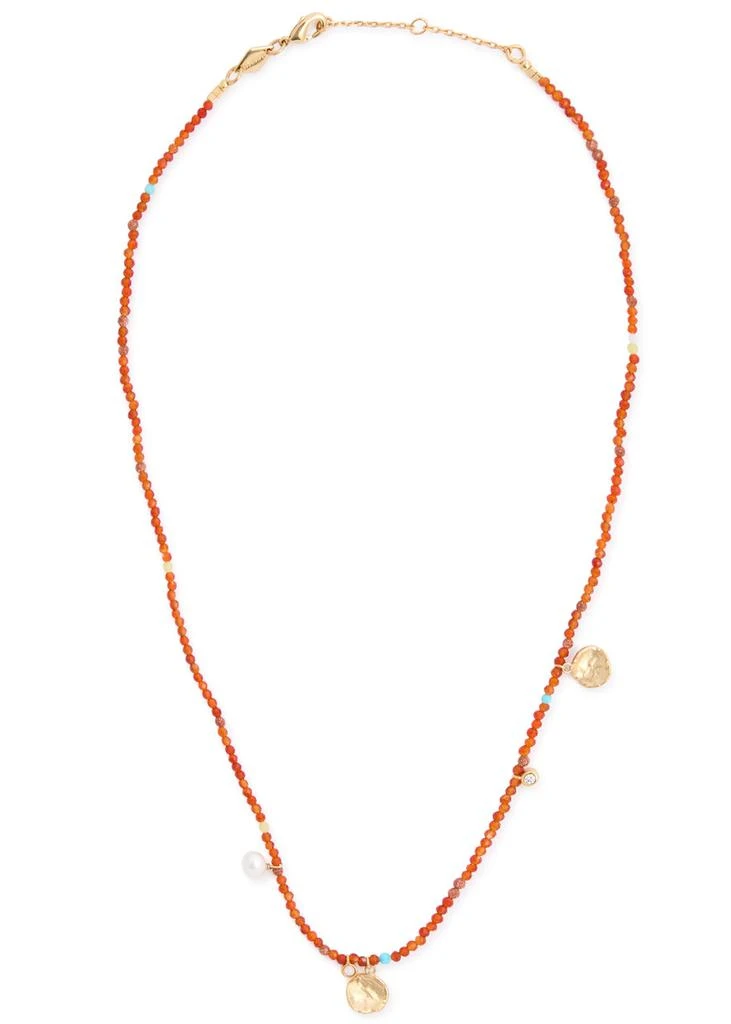 Anni Lu Maroon Harmony 18kt gold-plated beaded necklace 3