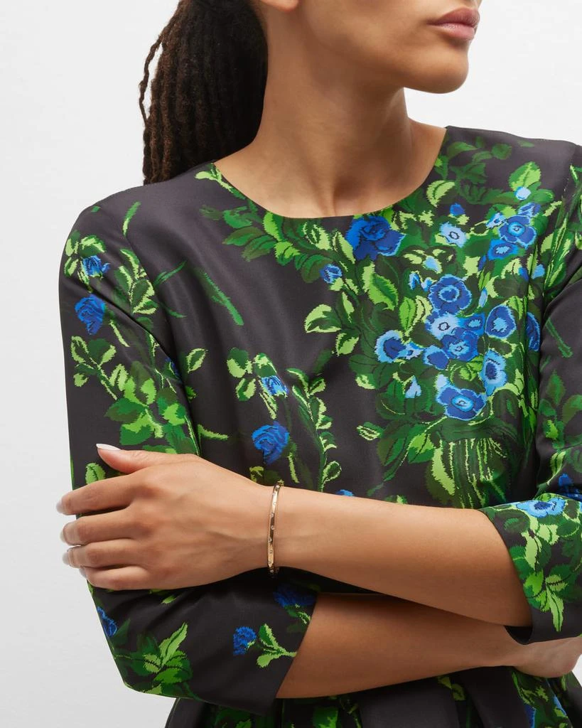 Memoire 18k Rose Gold 9-Diamond Oval Bangle 5