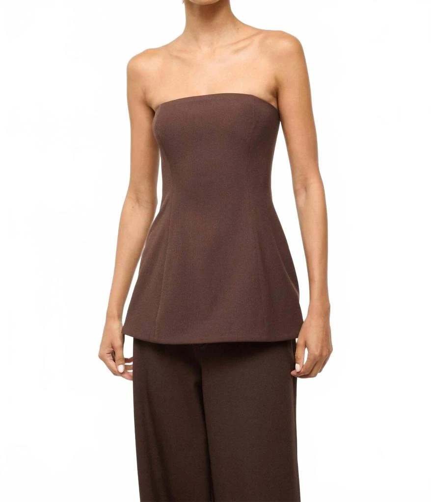 Staud Silvia Top In Dark Chocolate 2