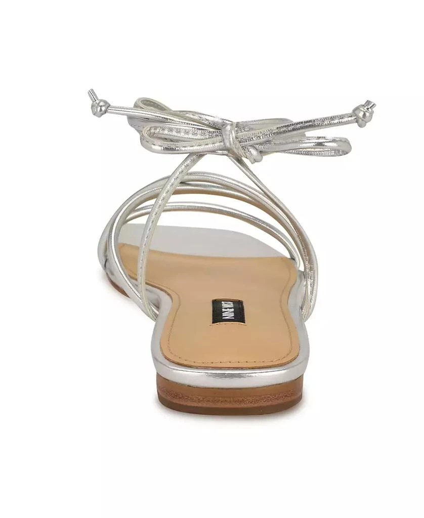 Nine West Women's Mikila Strappy Lace Up Flat Sandals 3