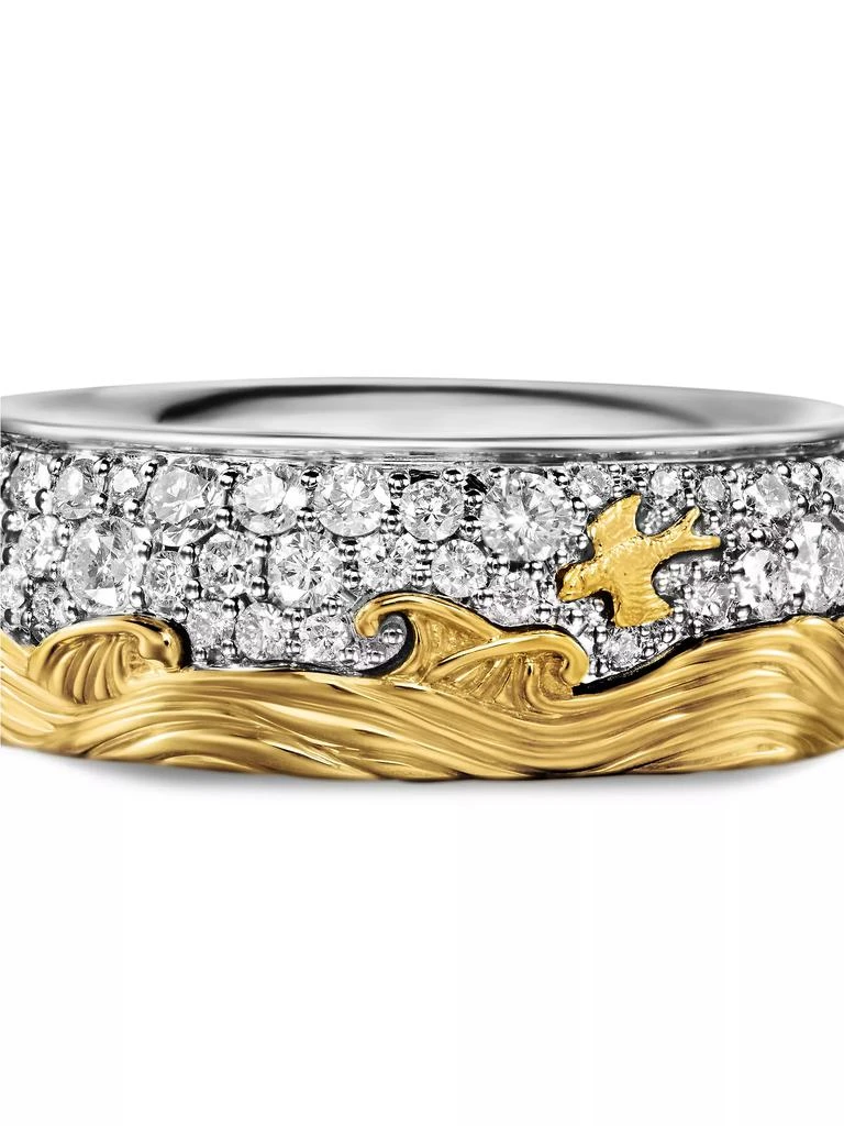 David Yurman Waves Band Ring in Sterling Silver 5