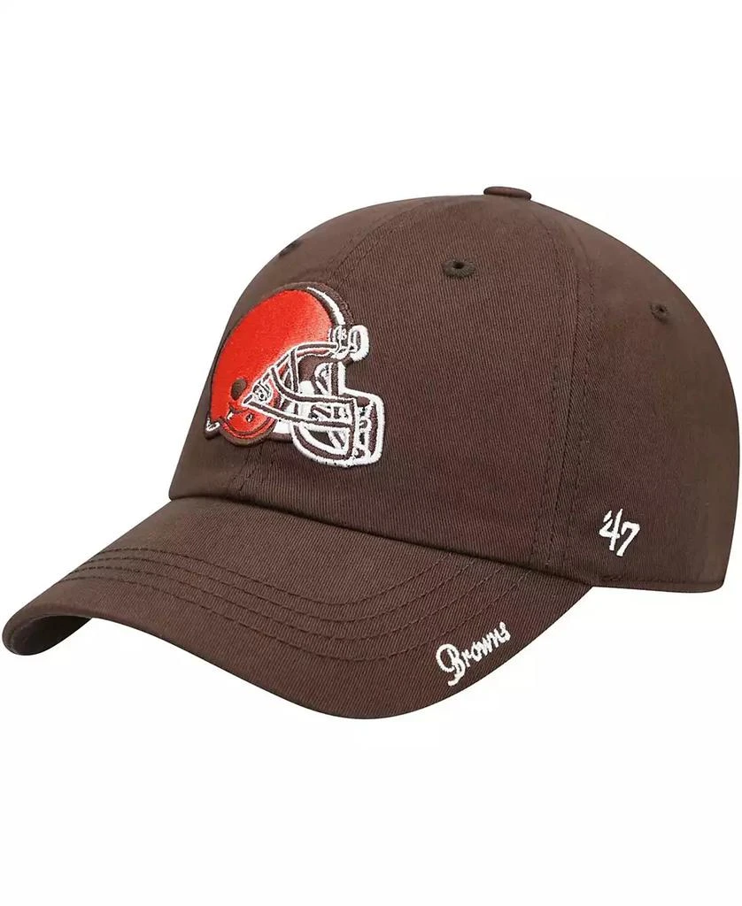 47 Brand Women's Brown Cleveland Browns Miata Clean Up Primary Adjustable Hat 1