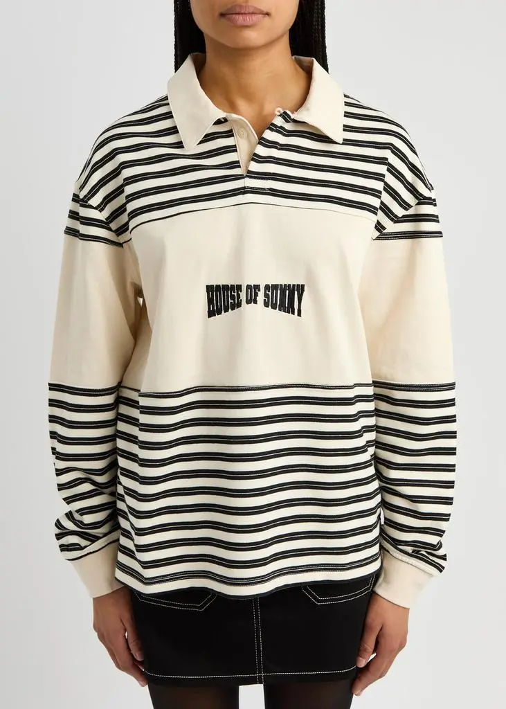 House Of Sunny Stripe Power cotton rugby shirt 2