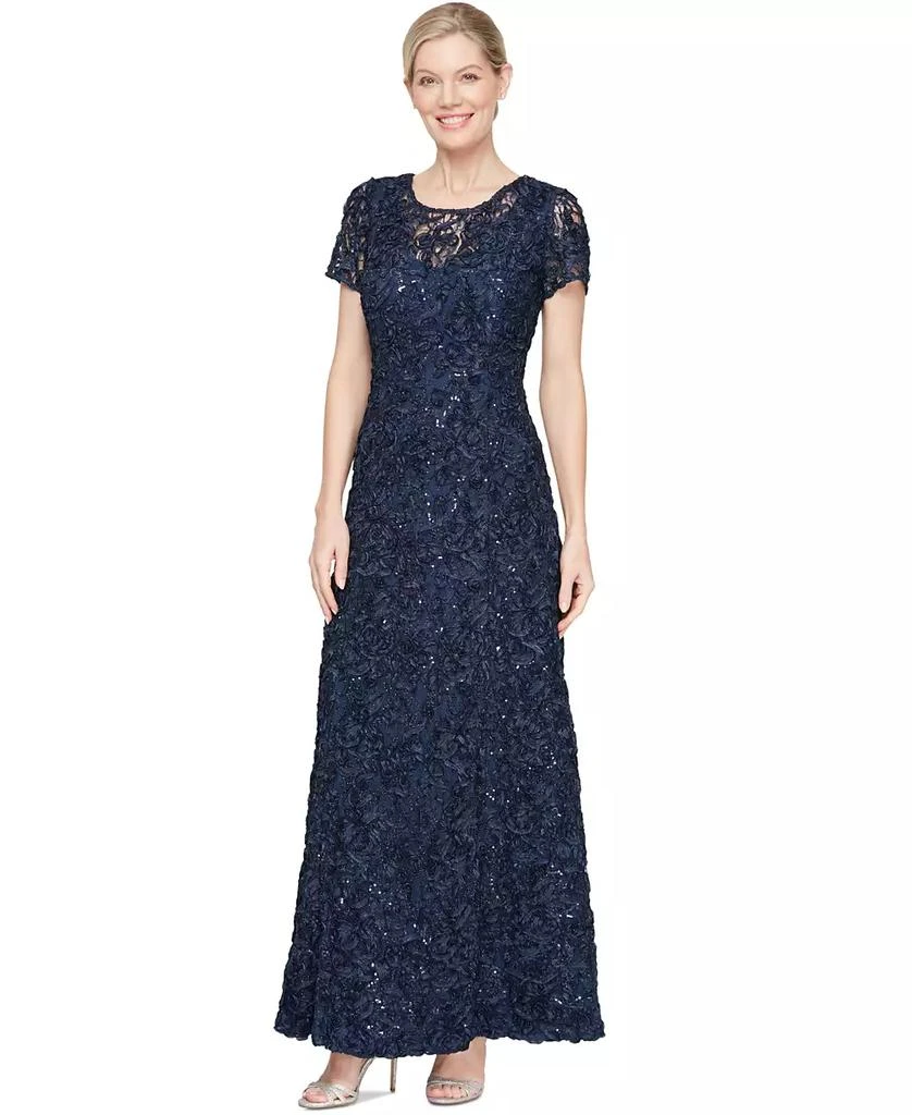 Alex Evenings Women's Soutache Sequinned A-Line Dress 1