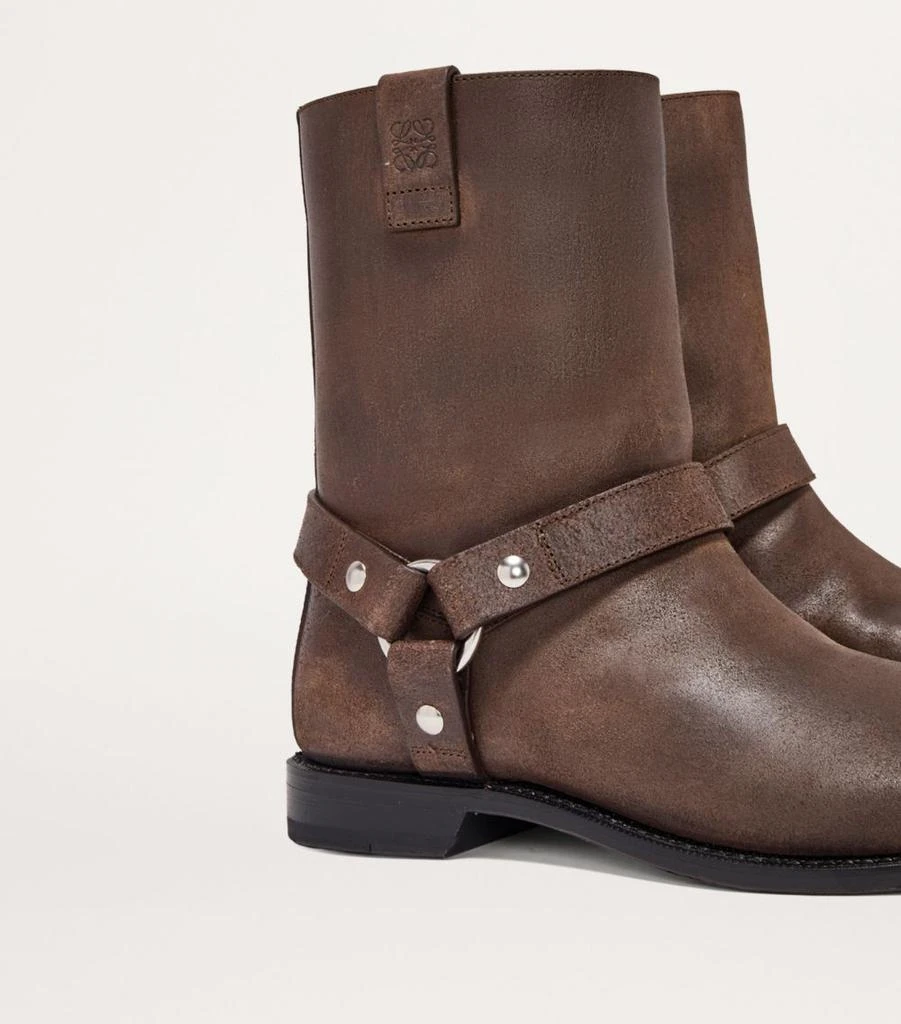 Loewe Leather Campo Biker Boots 4