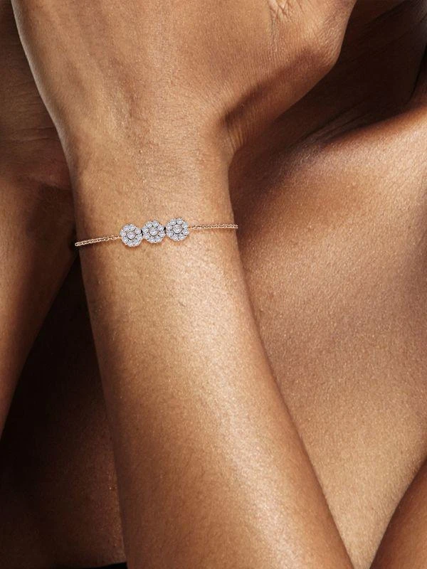 HUEB Diamond Flower 18K Rose Gold & 0.33 TCW Diamond Bracelet 2