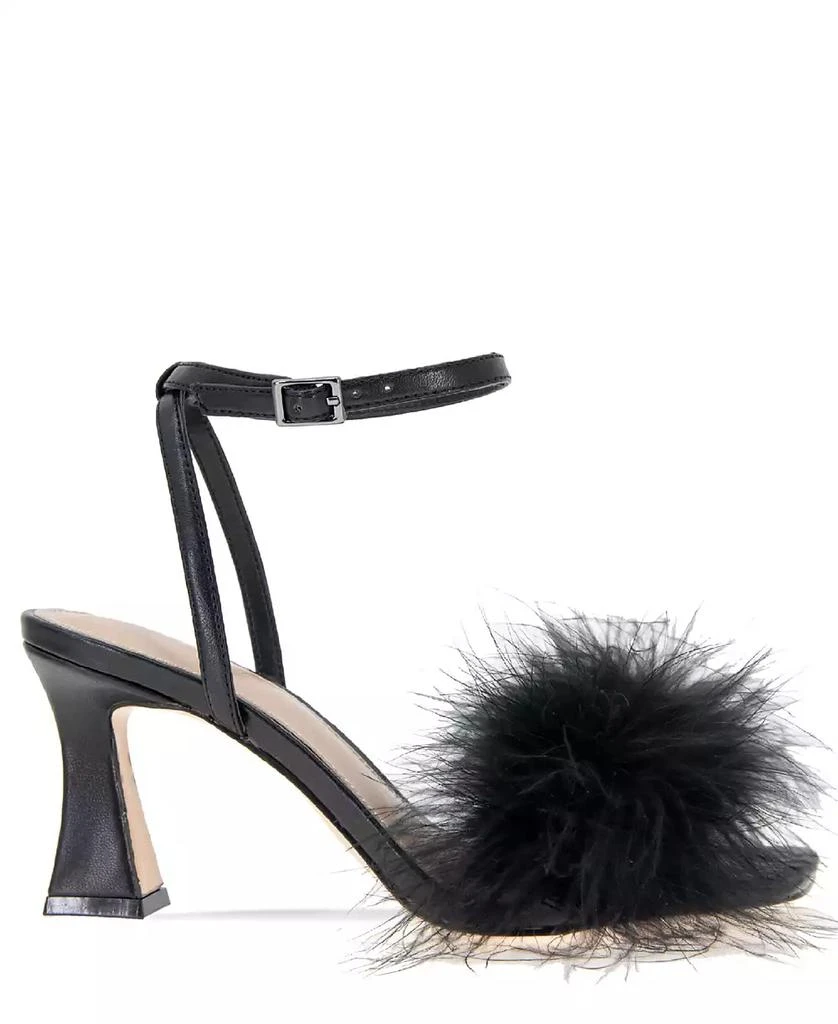 BCBG Women's Relby Feathered High-Heel Two-Piece Dress Sandals 2