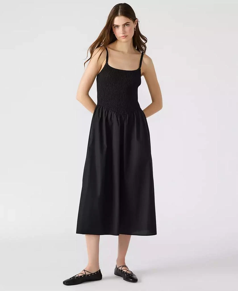 Steve Madden Women's Codie Cotton Smocked Midi Dress 1