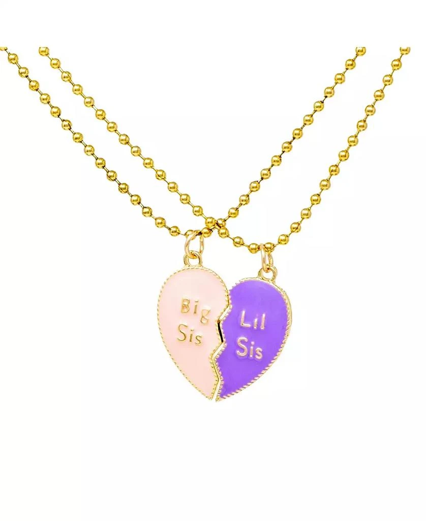 ZOMI GEMS Girls Sis 
Lil Sis Magnetic Heart Necklace Set
