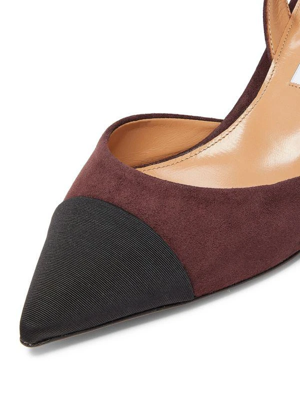 Aquazzura Milanese 50MM Suede Slingback Pumps 5