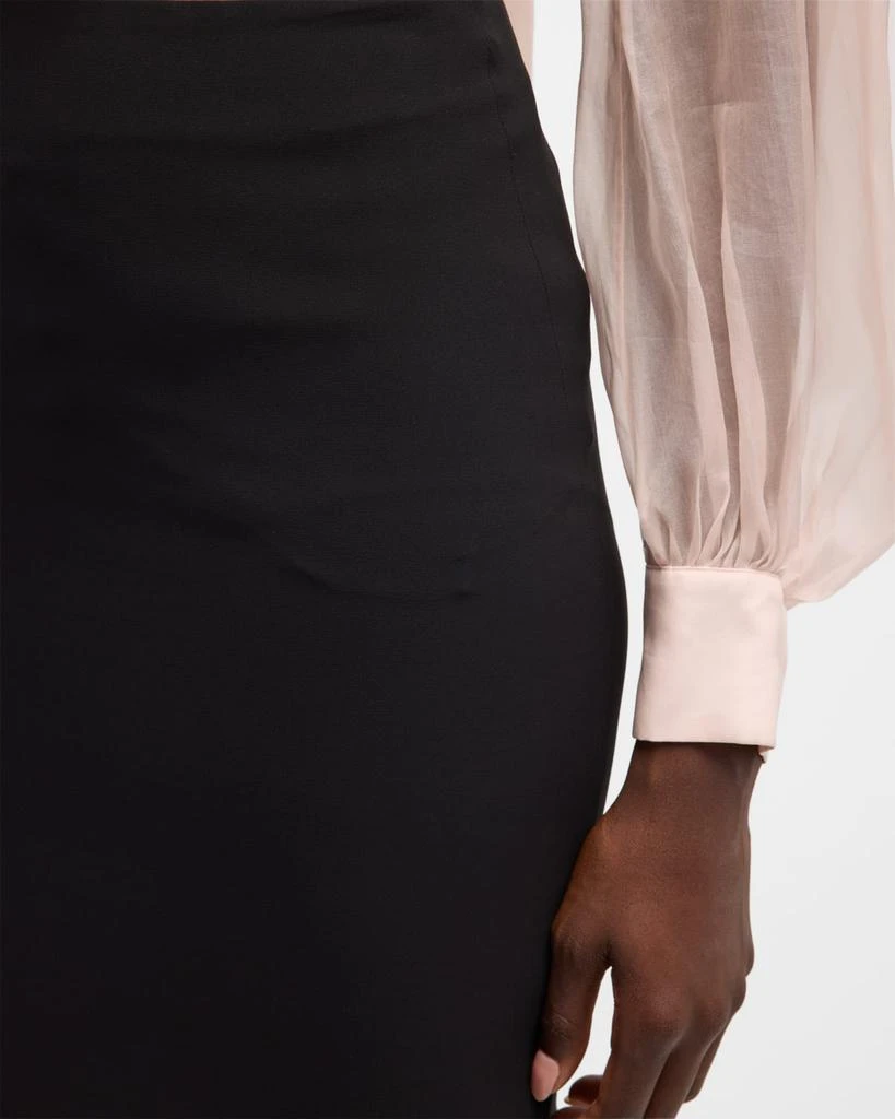 giorgio armani silk cady long dress Giorgio Armani Silk Cady Long Dress - White