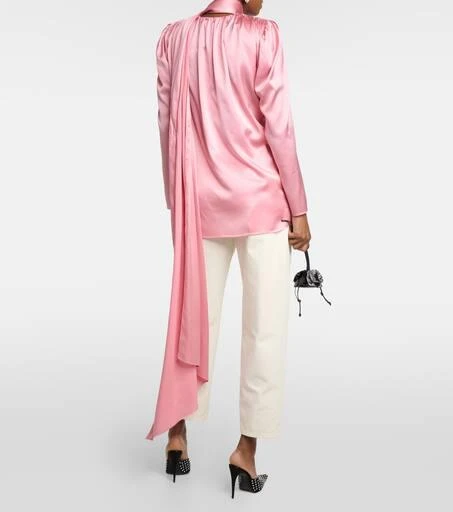 Magda Butrym Draped silk-blend blouse 3