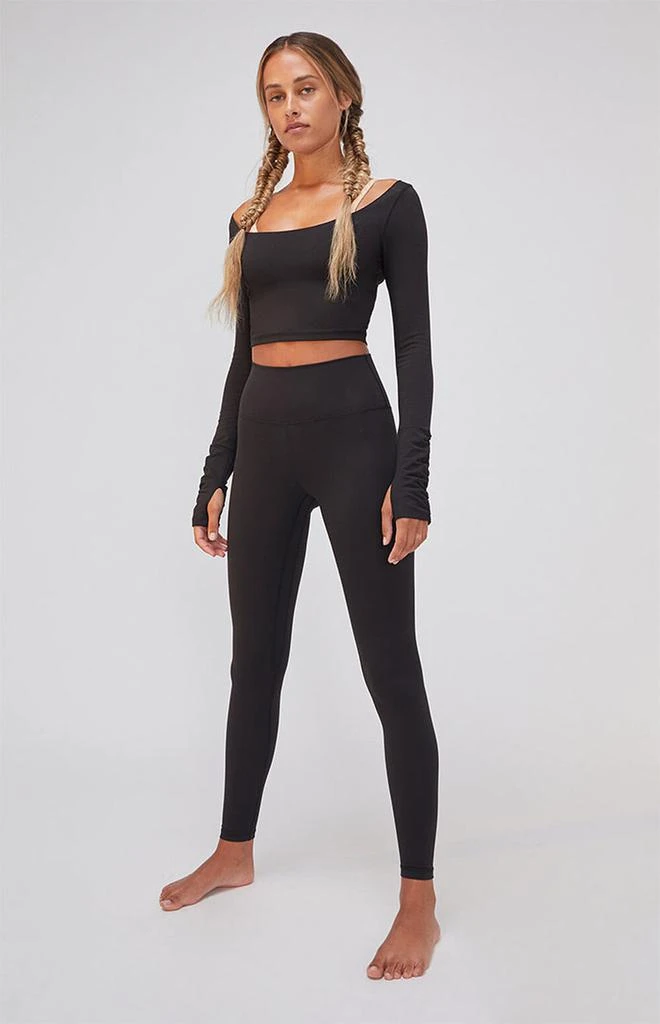 PAC 1980 PAC WHISPER Black Active Franchise Yoga Pants
