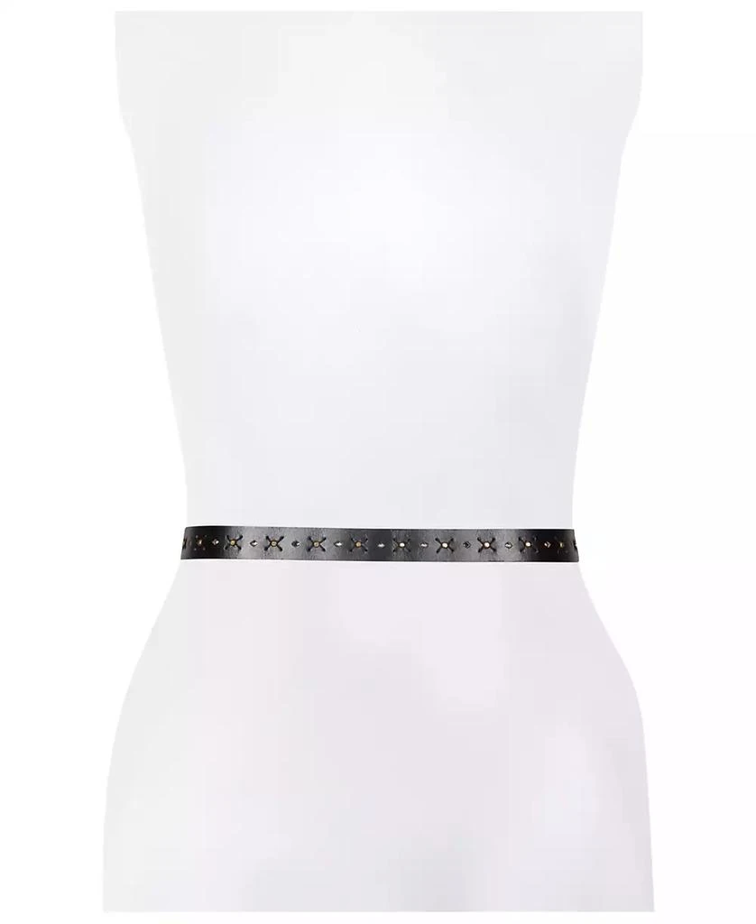 Frye Women's Beaded Perf Belt 5