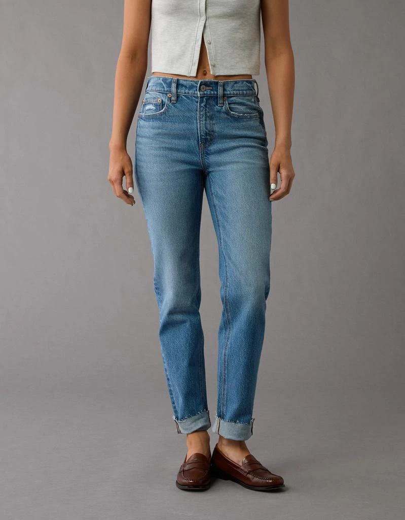 AE AE Stretch Super High-Waisted Ankle Straight Jean 1