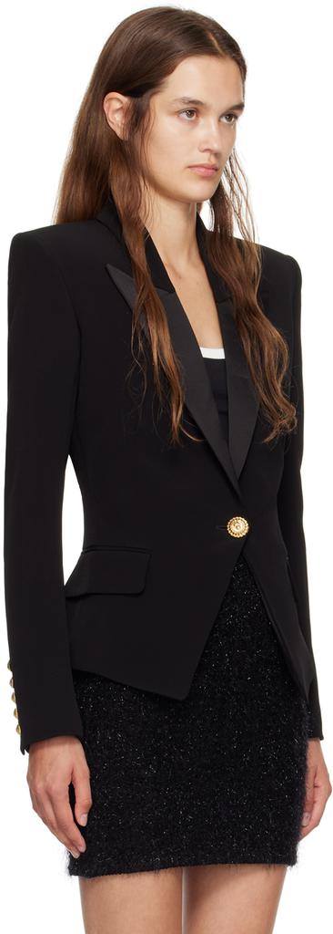 Balmain Black Single-Button Blazer