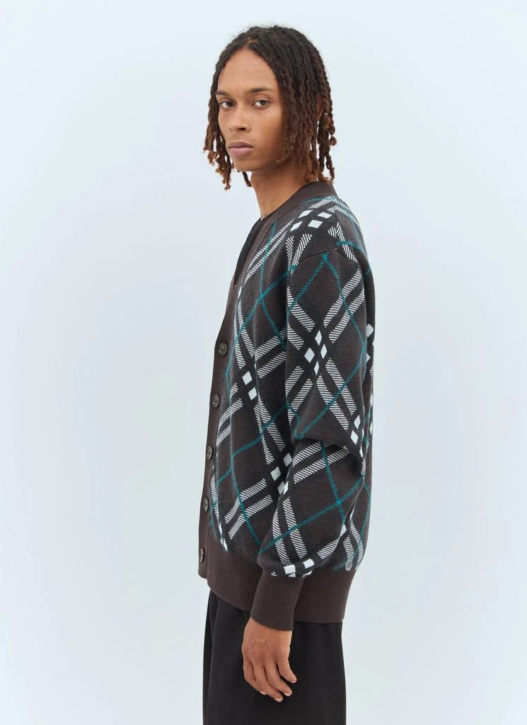 Burberry Check Wool Cardigan 3