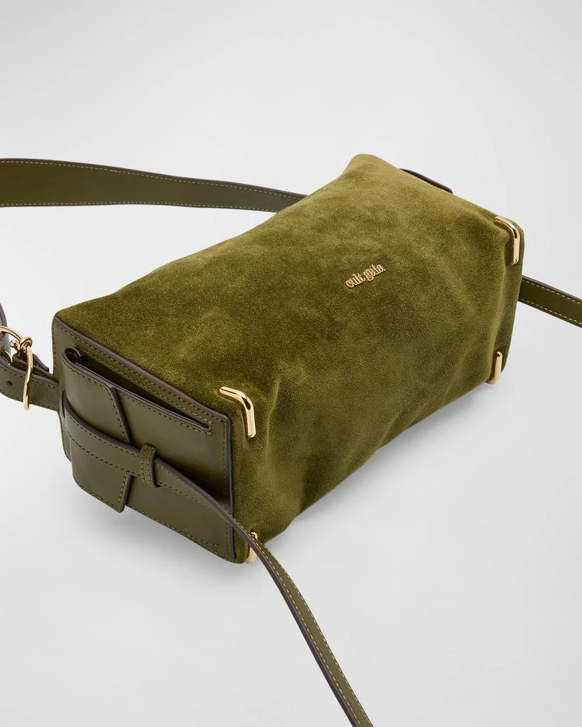 Cult Gaia Natasha Zip Suede & Leather Shoulder Bag 7