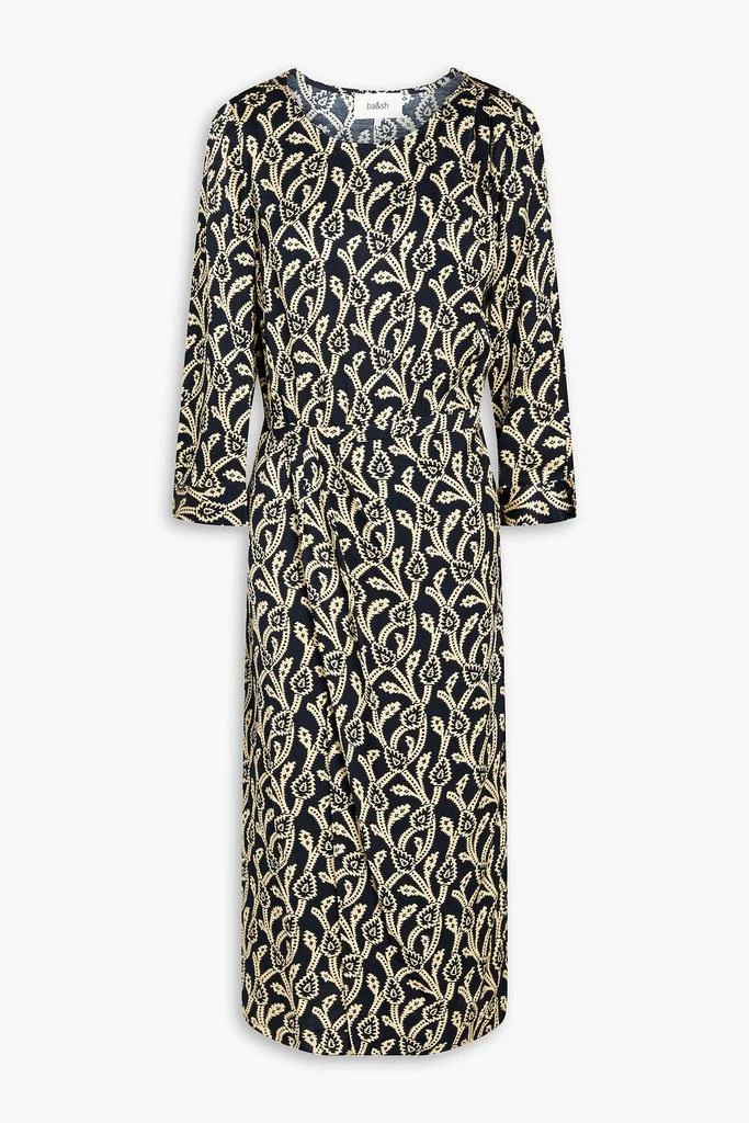 ba&sh Opal wrap-effect printed satin midi dress 1