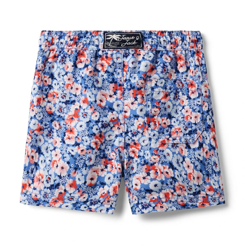 Janie and Jack Boys Floral Swim Short (Toddler/Little Kid/Big Kid) 2