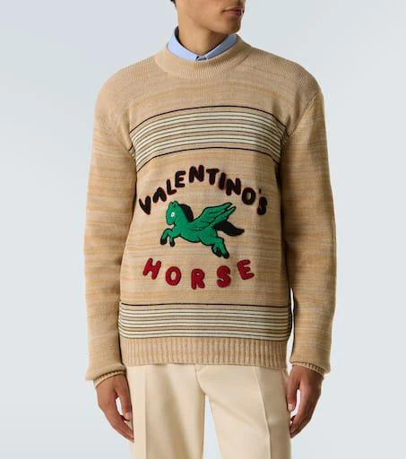Valentino Logo wool and cotton sweater 3