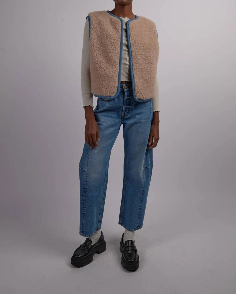 B Sides B Sides - Reversible Reworked Vintage Denim And Sherpa Vest 3