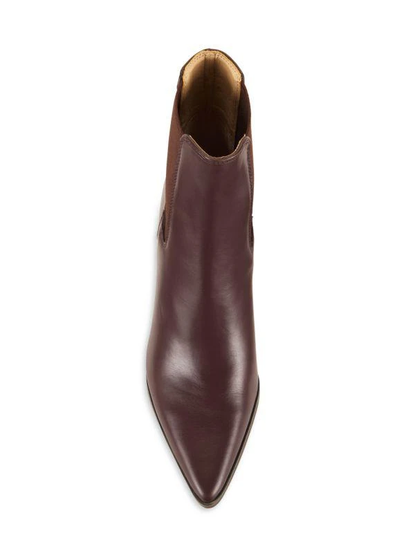 Saks Fifth Avenue Sloane 83MM Point Toe Leather Ankle Boots 5