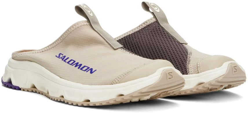 Salomon Beige & Brown RX Slide 3.0 Slippers 4