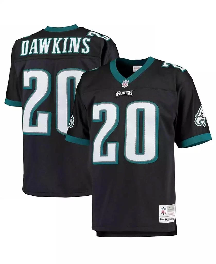 Mitchell and Ness Men's Brian Dawkins Black Philadelphia Eagles Big and Tall 2004 Retired Player Replica Jersey 1