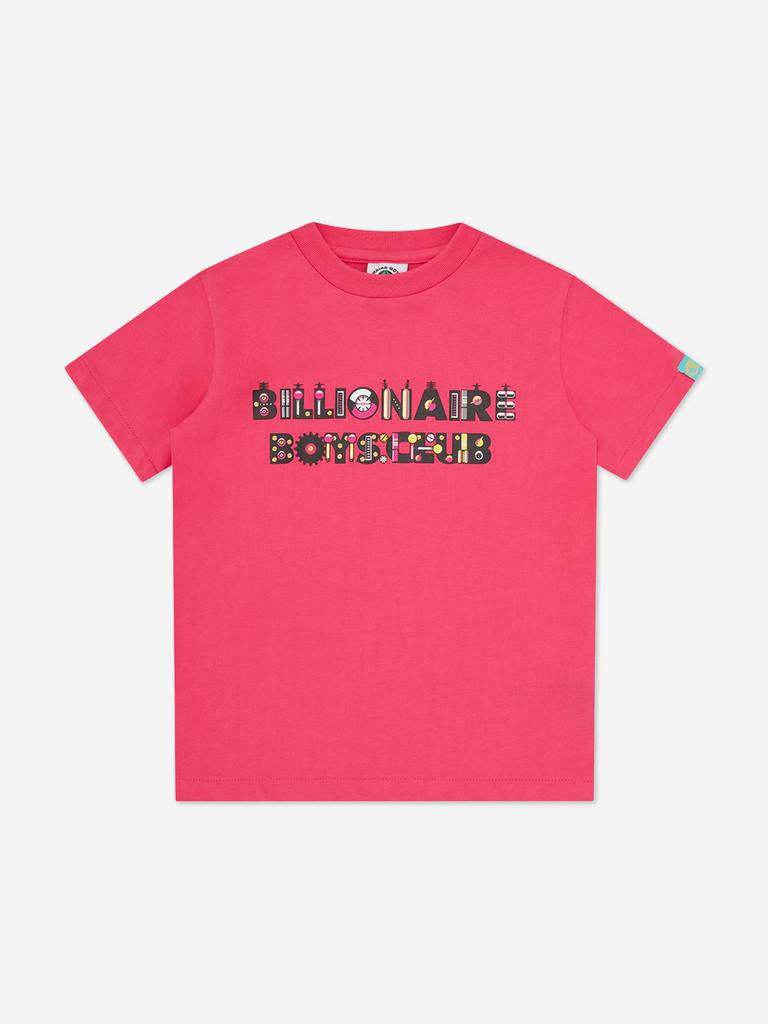 Billionaire Boys Club Billionaire Boys Club Kids Robot Text T-Shirt in Pink