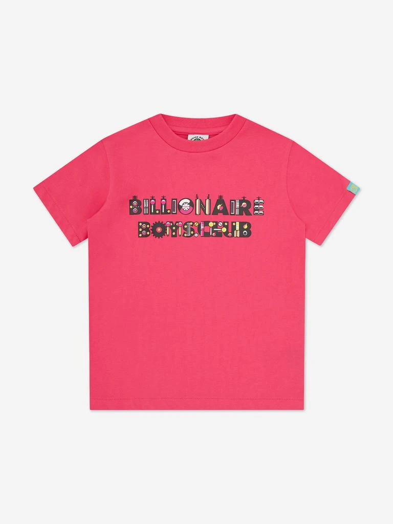 Billionaire Boys Club Billionaire Boys Club Kids Robot Text T-Shirt in Pink 1