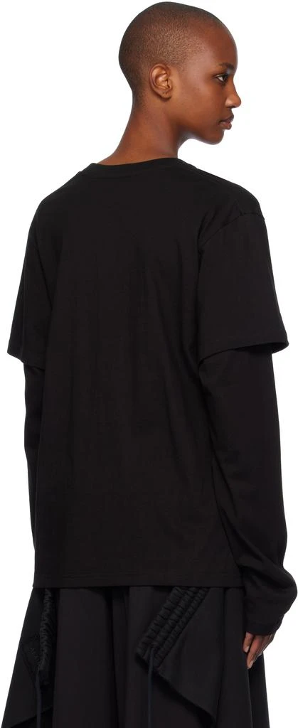 pushBUTTON Black Sleeve Layered Jersey T-shirt 3