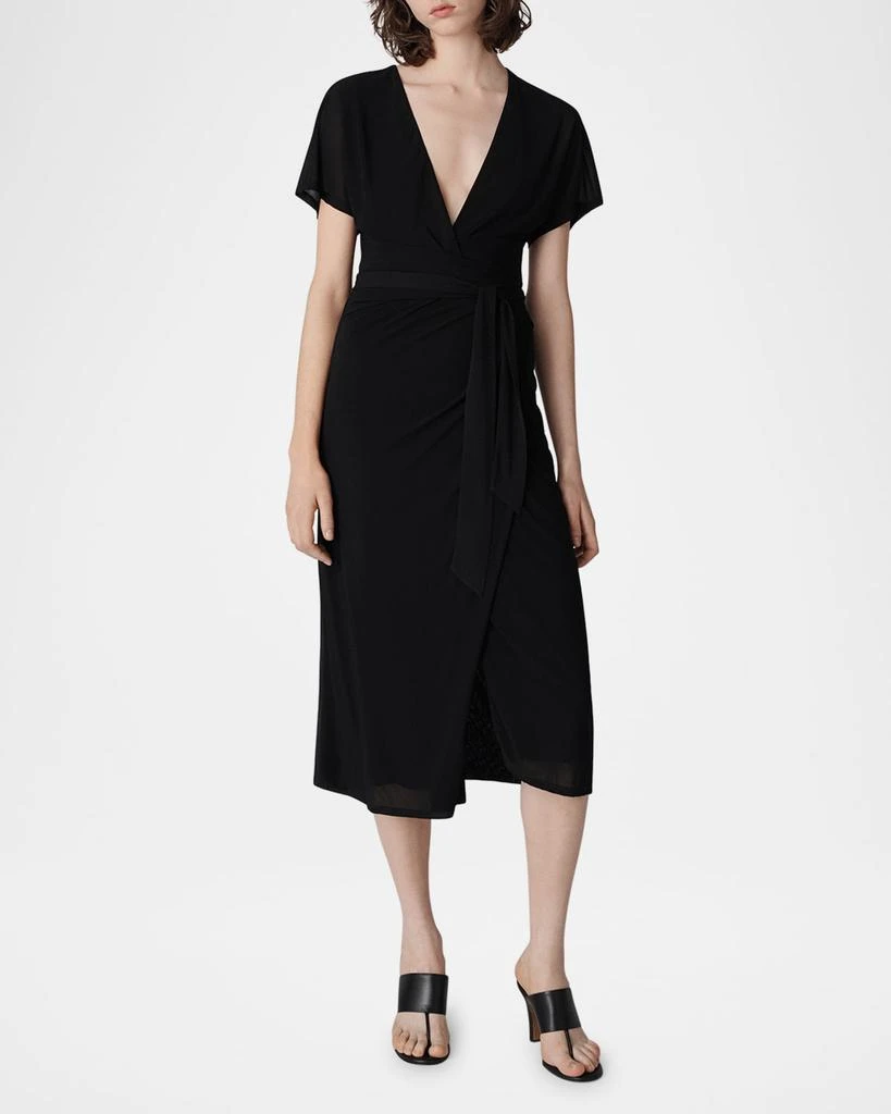Diane von Furstenberg Paisley Bodycon Midi Wrap Dress 2