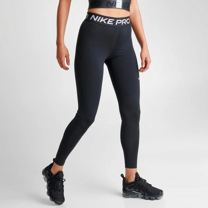 NIKE Women's Nike Pro 365 High-Waisted 7/8 Mesh Panel Leggings 3
