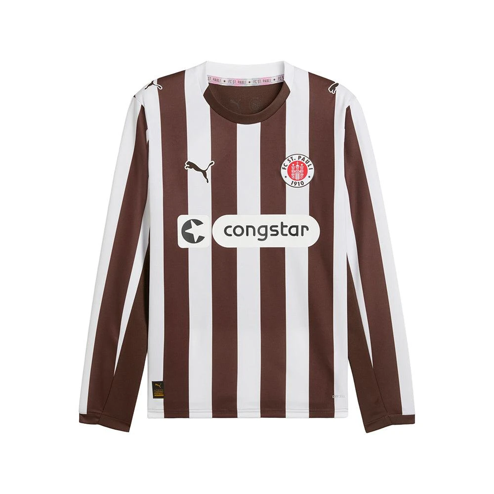 Puma FC St. Pauli 25/26 Crew Neck Long Sleeve Home Soccer Jersey