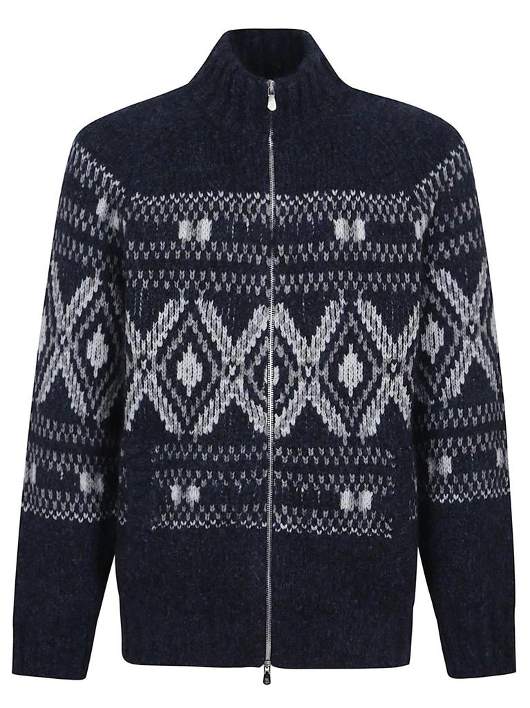 Brunello Cucinelli Brunello Cucinelli High Neck Zip-Up Cardigan 1