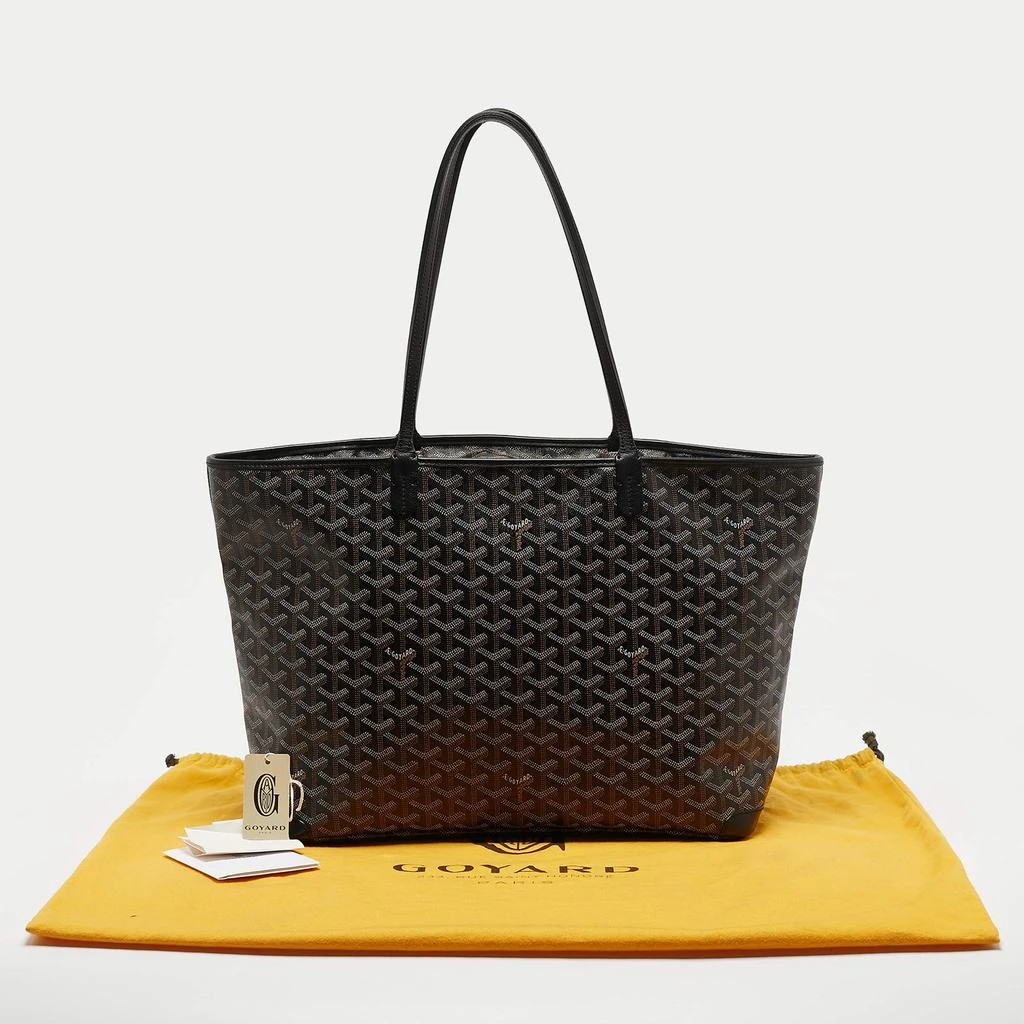 Goyard Goyard Black Goyardine Coated Canvas and Leather Artois MM Tote 10