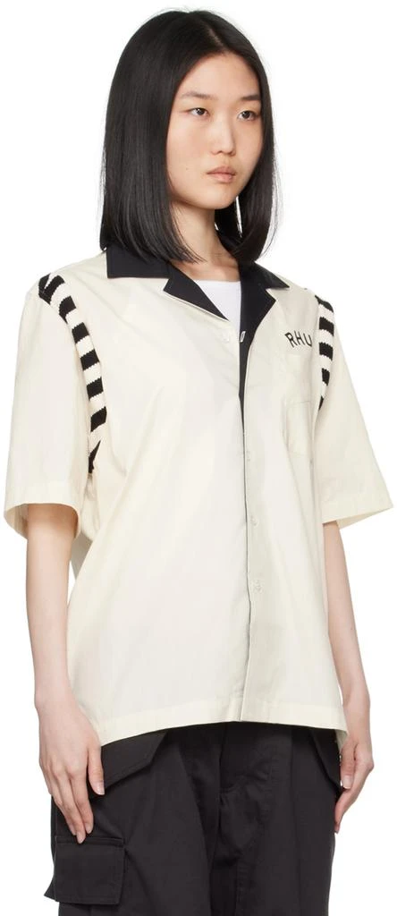 Rhude Off-White & Black Chamonix Alpine Shirt 2