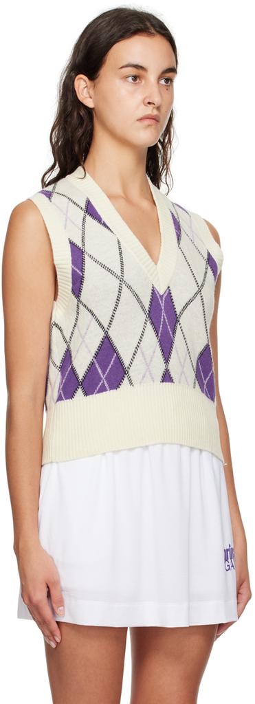 Ganni Off-White Prince Edition Harlequin Vest