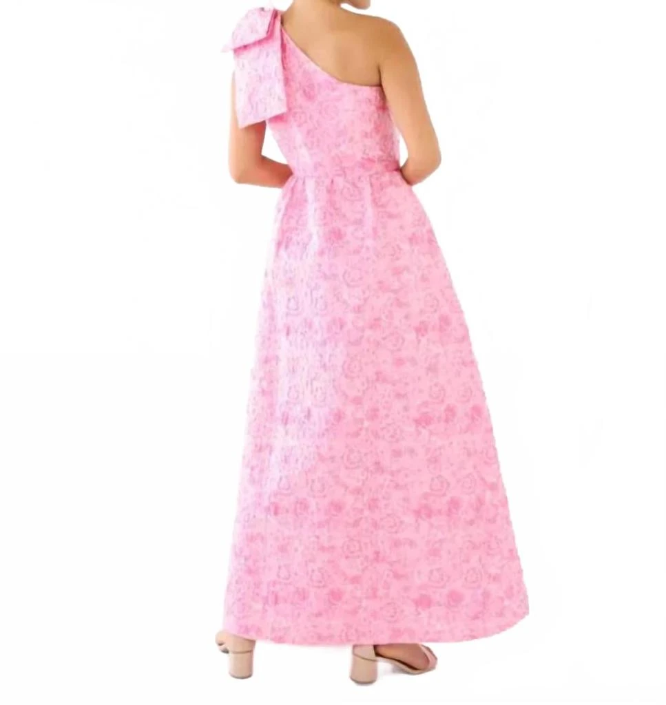 ABBEY GLASS Brooke One-Shoulder Gown In Pink 2